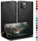 HUOUH für iPhone 12 Pro Max 6.7 Hülle mit RFID Schutzhülle aus Lederhülle Handyhülle,Kartenfach Leder ständer Handy hülle,360 Grad Schutz Cover für Apple 12 Pro Max Klapphülle Wallet Case Schwarz