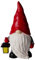 Ygf616 Statue de nain de jardin lumineux avec énergie solaire - Décorations de Noël pour la maison, le Nouvel An (rouge, 12 x 8 cm)