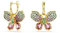 Swarovski Idyllia Drop-Ohrhänger, Verschiedene Schliffe, Pavé, Schmetterling, Mehrfarbig, Metallmix