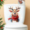 Weihnachtsdeko Innen Weihnachtsaufkleber FüR PapiertüTen Weihnachtsbilder Weihnachts-Toilettenaufkleber, 1 Weihnachtsmann, Weihnachtsdekoration, Toilette, Badezimmerwand, Weihnachtsmann,