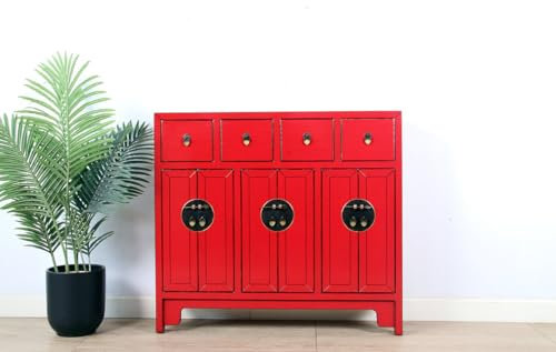 Yajutang Commode chinoise rouge