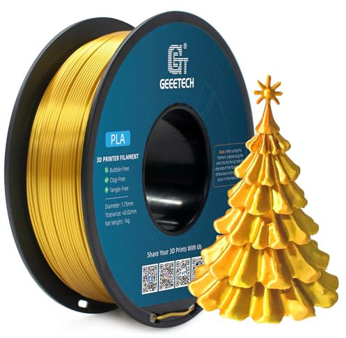 GEEETECH PLA filament 1,75mm Silk Gold für 3d Drucker 1KG Spool