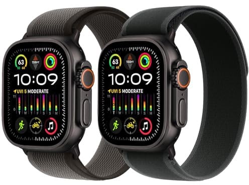 Trail Loop Nylon Strap - Compatible with Apple Watch Ultra 2 Strap/Ultra Straps 49mm 45mm 44mm Men Women, Braided Elastic Weave Sport Band for iWatch Ultra 2, iWatch Ultra Series 10 46mm SE/9/8/7/6/5