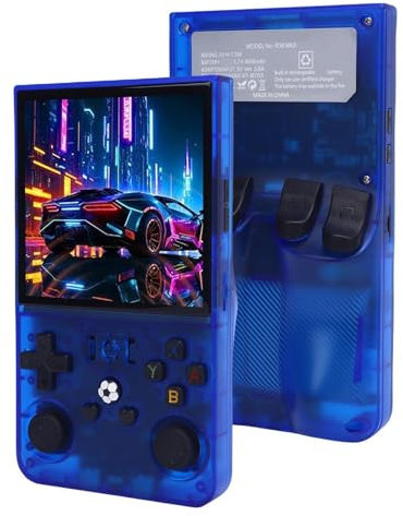 2025 Neues R36MAX Retro -Portal -Spielkonsole mit 64/128G, Build in 30 Emulatoren, Open Source -Handlaptop 4 Zoll HD -Video -Player (128G)