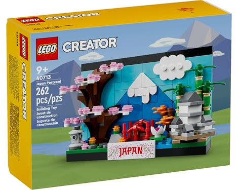 Lego® 40713 Postkarte aus Japan – Set mit 262 Teilen | Deko-Postkarte mit Kirschblüten & Pagode