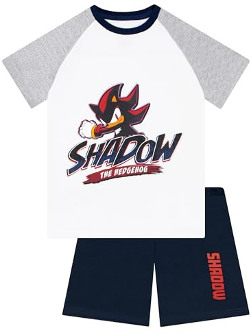 Sonic The Hedgehog Boys Pyjamas, Short Pjs For Boys, Summer Pyjama Set, Grey 7-8 Years