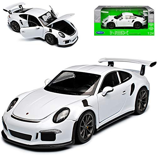 Welly Porsche 911 991 GT3 RS Coupe Weiss 2011-2018 1/24 Modell Auto mit individiuellem Wunschkennzeichen