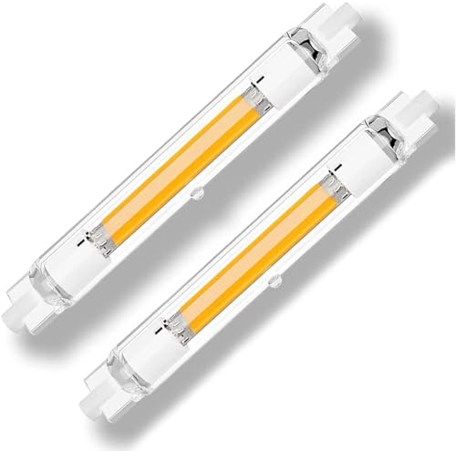 DafuDaGui R7S LED Leuchtmittel 118mm Dimmbar - R7S 118mm 30W Ersatz für 300W Halogenstablampe, LED Stab Naturweiß 4000K 3000LM, Kein Flackern, 360°Abstrahlwinkel, 2er Pack