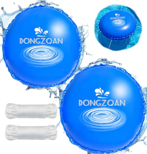 DONGZQAN Poolkissen Winter Rund, 2 Stück Pool Winterkissen, 120 * 120Cm Aufblasbare Poolabdeckung, 0,3 Mm Dickes PVC für Die Winterschwimmbadabdeckung