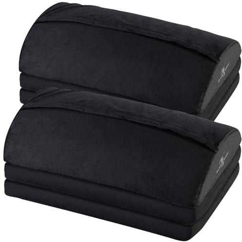 Wilson Gabor Fußablagen Schreibtisch: 2er-Set ergonomische Schreibtisch-Fußstützen mit Fußtasche und 3 Höhen (Fußauflagen, Fußstütze mit Tasche, Stuhl)