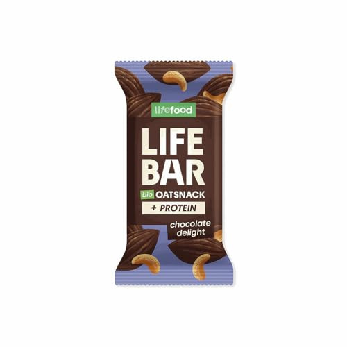 Lifefood Lifebar Oat Snack +Protein, chocolate delight, 40g