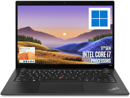 Lenovo ThinkPad T14S Gen2 Ordinateur Portable, 14in FHD(1920x1080) Computer, Intel Core i7-1185G7, 32 Go RAM, 512 Go SSD, US QWERTY Clavier, Win11 Pro (Rénové)