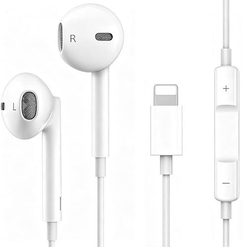 In-Ear Kopfhörer für iPhone 14, Kopfhörer HiFi Audio Stereo, [MFi-Zertifiziert] mit Mikrofon und Lautstärkeregler, kompatibel mit iPhone 12/13 Pro/13 Pro Max/12 Mini/SE/11/X/XS Max/XR/8/7 Plus