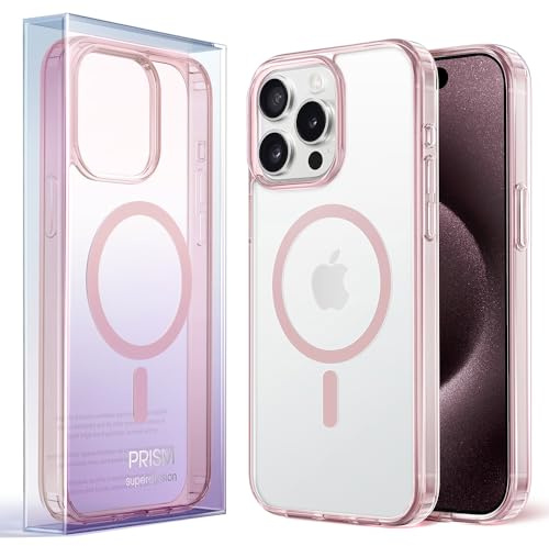 superdivision Prism Case for iPhone 15 Pro Max (6.7-Inch), MagSafe Compatible, Non-Yellowing, Shockproof, Drop Protection, Slim Translucent Colour Cover