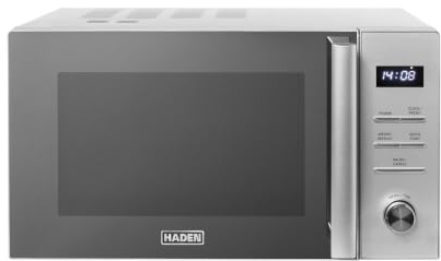 Haden 23 Litre 900W Digital Microwave, Stainless Steel, 11 Power Levels, 8 Auto Cook Menus, Weight Defrost, Child Lock, 270mm Turntable