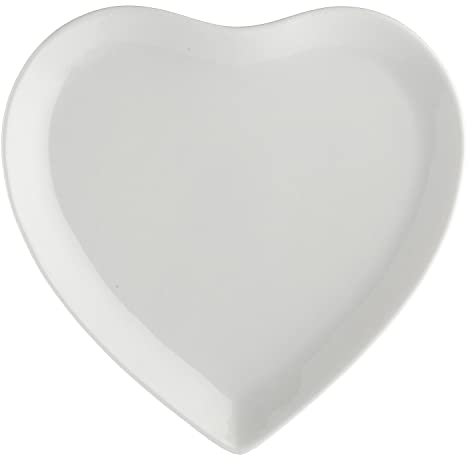 La Porcellana P002000017 Cupido Lot de 2 Assiettes à gâteau en Porcelaine Blanc 17 x 17 Go