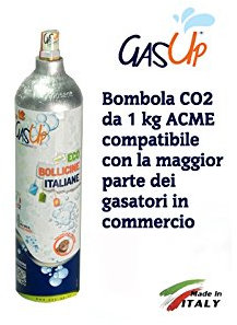 Gas-Up Bombola Co2 da 1 kg Ricaricabile Attacco Acme