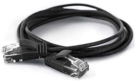 wantecWire Extra dünnes Patchkabel CAT.6 UTP, Länge 0.1 m, schwarz