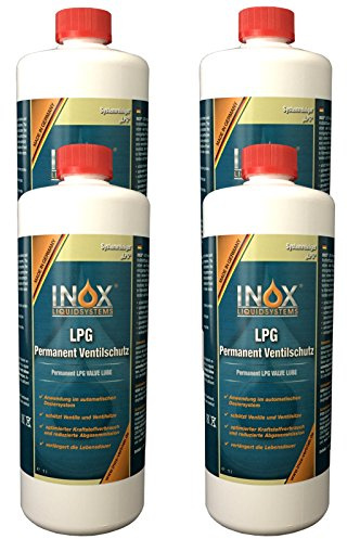 INOX® LPG Additif permanent de protection de valve 4 x 1 l – Additif pour voitures avec système de gaz