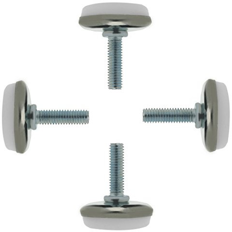 sourcingmap M6 x 20 x 30 Screw on Furniture Glide Leveling Feet Protector Floor Adjustable Leveler for Table Chair Leg 4 Pack