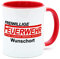 Freiwillige Feuerwehr Tasse mit Namen/Ort personalisiert Geschenk Feuerwehrmann Feuerwehrfrau Jugendfeuerwehr Feuerwehrgeschenke Zubehör Ausrüstung Gadgets Männer Erwachsene Merch Keramik 330 ml