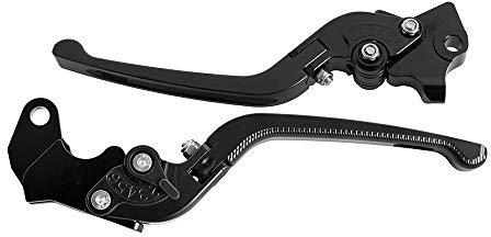 CNC Aluminium 3D verstellbarer Bremsgriff Klappbarer Motorrad-Kupplungshebel für Yamaha WR 125X 2011-2015 (Schwarz)