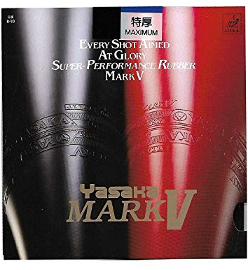 Yasaka 2 x Mark V Maximum Tischtennisgummi Rot Schwarz Set (2 Stück) Profi Ping Pong