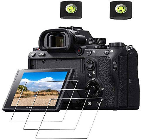 ULBTER Films protecteurs d'écran pour Sony Alpha A7R III / A7R II / A7 III / A7 II / A77 II / A7S II / A99 II / A9 et Protection Contre Les Chaussures Chaudes, 0,3 mm Dureté 9H Verre Trempé-Lot de 3
