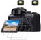 ULBTER Protezione Pellicola Sony Alpha A7R III A7R II A7 III A7 II A77 II A7S II A99 II A9 & Custodia Hotshoe, vetro temperato 0,3mm in durezza 9H protettiva [3 pezzi]
