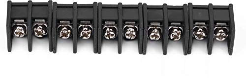 Leku Morsetto doppio terminale nero, 300 V, 450 V, 20 A, 24 A Circuito passo Morsetti barriera di cablaggio Connettore elettrico per apparecchiature elettriche