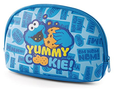 NICI 47251 Mäppchen Krümelmonster Yummy Cookie 19x11x5cm-Sesamstraße, blau/orange, 19 x 11 x 9,5cm