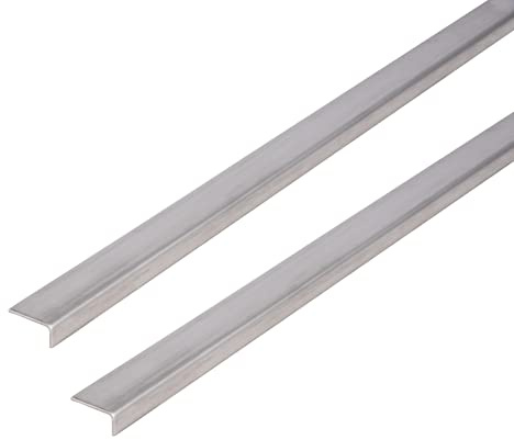 Alberts 499150 Winkelprofil | Edelstahl | 1000 x 20 x 10 mm | 2er Set
