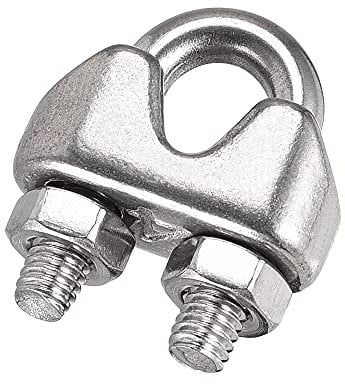 sourcing map 8 Stück Drahtseilklemme 316 Edelstahl für 4mm Durchmesser Kabel