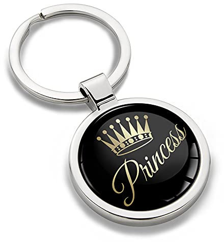 Biomar Labs® Nickel Métal Porte-clés Boite Cadeau Accessoires pour Homme et Femme Princesse Couronne Princess KK 248