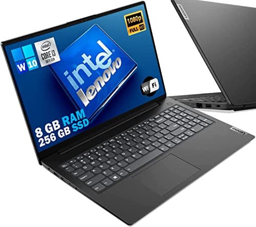 Lenovo Portatile V15 cpu Intel i3 10°GEN. 2 Core a 3,4 ghz, Notebook 15.6 Display FHD 1920x1080p. Antiglare, DDR4 ram 8 GB, SSD 256 GB, Wi-fi 5, RJ-45, Bt, Webcam, Dolby Audio, Win 10 Pro, Iron Grey