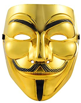 Komonee V For Vendetta Halloween Mask Adult Costume Party Guy Fawkes Anon Fancy Dress Outfit