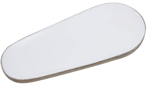 Premier Housewares Oval Small Serving Dish for Kitchen/Sustainable Eco-Friendly Wooden Tray For Serving Food/White Finish Wooden Trays for Serving W25 x D11 x H2cm Weight 0.354kg