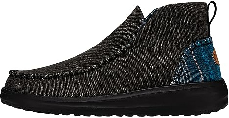 HEYDUDE Women's DennyMoc Toe Boots, Black, 5 UK