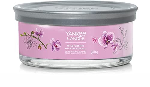 Yankee Candle Candela profumata firmata Wild Orchid multi-stoppino, candela in cera di soia, candela a lunga combustione, regalo perfetto per le donne (1630081E)