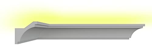 Stuck Dekorbau Styroporleiste Lichtprofile Decken & Wand Leiste Indirekte Beleuchtung LED Decken Stuckleiste 18 Meter BL05
