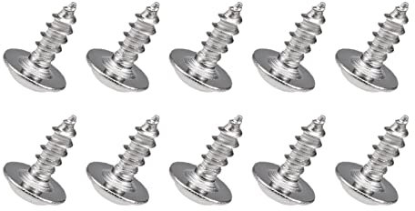 QUARKZMAN 2x6mm Autorroscantes Tornillos x 50uds 304 Inoxidable Acero Phillips Tornillo Sujetadores Pernos Plano Cabeza para Construir y Reparar, [Plata]