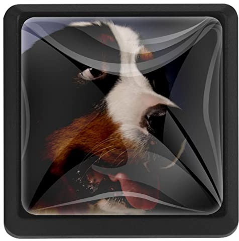 BUJOJUB Hund, 3 Stück Schubladenknöpfe, Schubladengriffe, Schrankknöpfe, Möbelknöpfe, Kommodenknöpfe für Küche Schrank