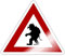 Spreadshirt Norwegen Troll Gefahrenzeichen Sticker, max. 10 x 10 cm, 10 x 10 cm, Weiß glänzend