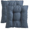 Traumnacht Stuhlkissen Cozy 2er Set, Bequeme Sitzkissen für Gartenstuhl, Küche oder Esszimmer, Indoor u. Outdoor, 38 x 38 x 6 cm, uni jeans