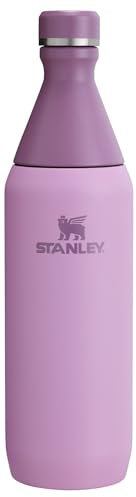Stanley Botella delgada para todo el día, 591 ml, tapa giratoria con sello a prueba de fugas, diseño delgado para viajes y gimnasio, acero inoxidable aislado, sin BPA, color lila