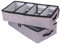 AARAINBOW Foldable Under Bed Clothes Organizer with Lid, Fabric Underbed Storage Container with Adjustable Dividers, Long UnderBed Storage Bins with Handles, Clear Shoes Storage Under Bed (2 Gray)