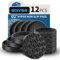 Ø50mm Übertreffen Silikon Möbeluntersetzer,Rund Couch Füße Anti Rutsch Pads,Bett Sofa Antirutsch Pads,rutschfest Bodenschutz Möbel Untersetzer,Ideal Couchfüsse Anti-rutsch Gummi Base,12 Schwarz Füße