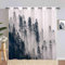 ANHOPE Natur Misty Wald Nebelig Berg Gardinen Blickdichte mit Ösen Weich Thermo Vorhänge Blackout Curtain Vorhang Wohnzimmer Schlafzimmer Verdunklungsvorhänge 2er Set H 245 x B 140 cm