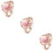 TENDYCOCO 3 Pièces Bague classique bagues de pour les couples bague de filles bagues de couple bande de strass bagues pour filles anneau bague en or rose bague en quartz rose