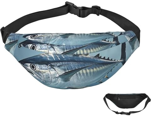 Bauchtasche für Damen und Herren, wasserdicht, Bauchtasche mit verstellbarem Riemen, Blauflossenthunfisch Thunnus, Einheitsgröße
